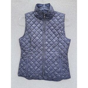 Piper by SmartPak Quilted Down Vest Women S Blue Horse Print Equestrian Full Zip